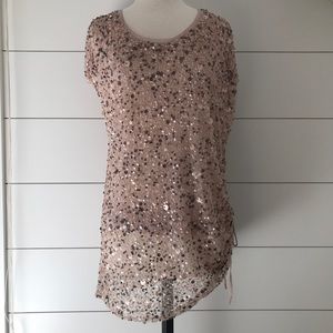 Goldhawk pink sequin top